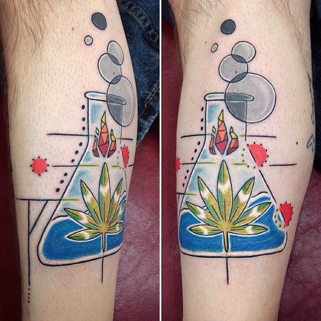 tatuagem de maconha